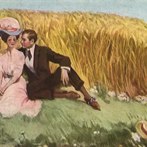 Courting by Wheat Field Date: 1920