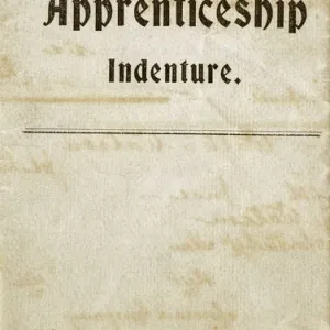 Front cover, Apprenticeship Indenture