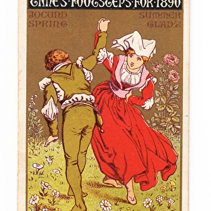 Front cover of a booklet, Times Footsteps for 1890