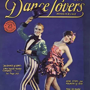 Cover of Dance Lovers Magazine, July 1925 featuring Dickie and Edith Burstow Date