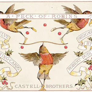 Cover design, Christmas cards, A Peck of Robins