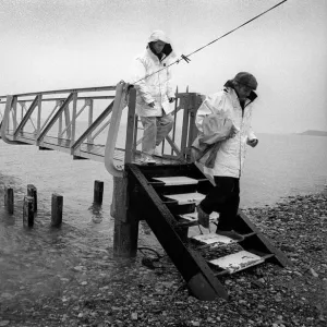 Coxswain of Beaumaris Lifeboat and colleague, Anglesey