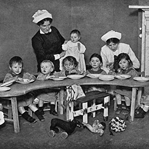 Creche for the children of munitions workers, WW1