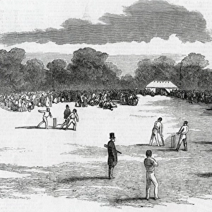 Cricket match at the cricket-ground at Castle Howard
