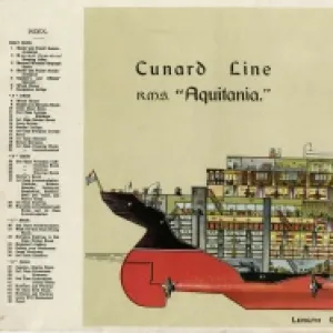 Cross-section of Aquitania steamship