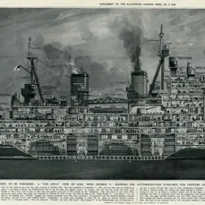 A Cross-Section of H. M. S. King George V by G. H. Davis