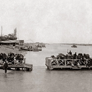 Crossing the Suez Canal, circa 1880s