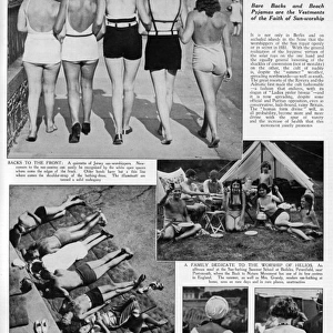 The Cult of Nudity - sunbathing fashions, 1930s