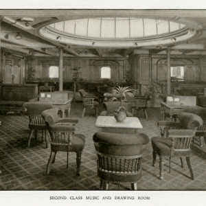 The Cunard Liner RMS Mauretania - Second Class Music Room