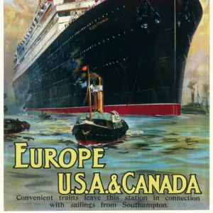 Cunard travel Poster