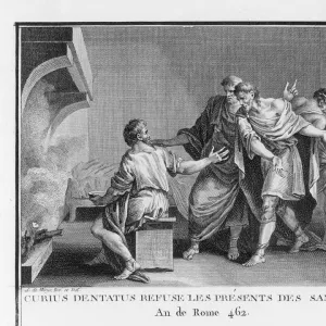 Curius Dentatus refusing bribes from Samnites