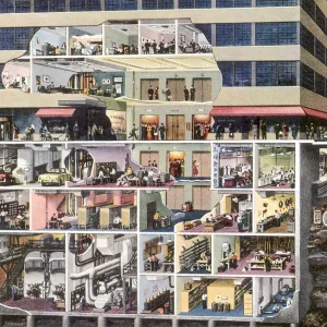 Cutaway Office Building Date: 1950