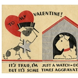 Cute doggy Valentine card