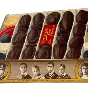 Cutout advertisement for Rowntrees Elect chocolates