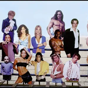 Cutouts of celebrities Santa Monica pier, USA Cutouts of celebrities Santa Monica pier, USA