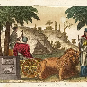 Cybele, goddess of the Phrygians, in a chariot
