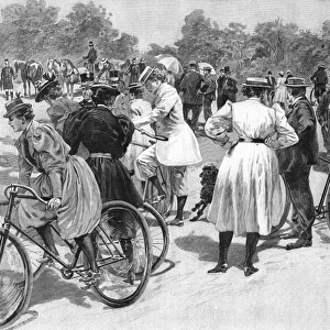 Cycling in the Bois de Boulogne, 1894
