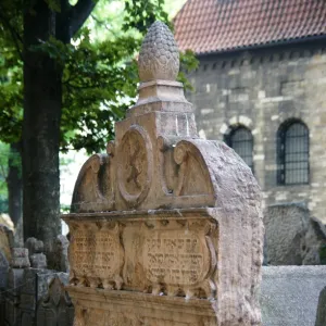 Czech Republic. Prague. Old Jewish Cemetery. Tomb of Ludah L
