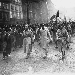 Czechoslovak legion returns to Prague 1918