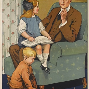 Daddy, what did You do in the Great War? British Military Recruitment Poster, WW1