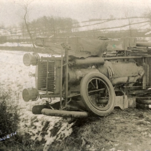 Daimler Vintage Car Accident, Husbands Bosworth, Lutterworth
