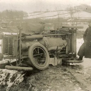 Daimler Vintage Car Accident, Husbands Bosworth, Lutterworth