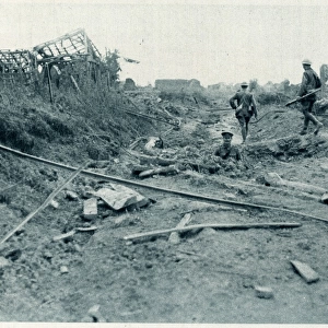 Damage caused by British mines and guns on the Western Front