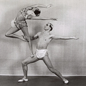 Dance, Ballet - two dancers demonstrating lifts and poses