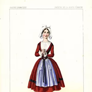 Dancer in costume of Breton in La Biche au Bois, 1845