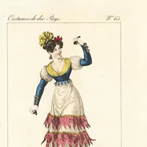 Dancer of Madrid, Spain, 19th century