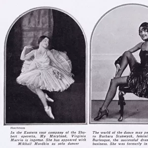 Two dancers: Virginia Marvin - left - and Barbara
