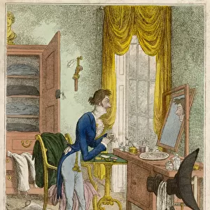 A dandy at his dressing table, 1818
