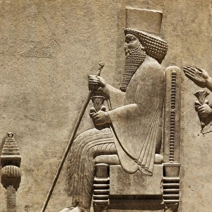 Darius I on his throne. Persian Art