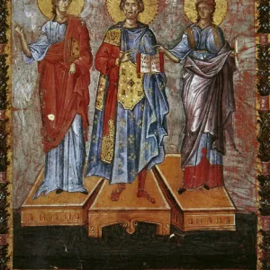 David, prophet and king. Depicted as a Byzantine emperor. Fl