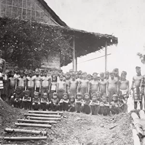 Dayak tribal group, Borneo, headhunters