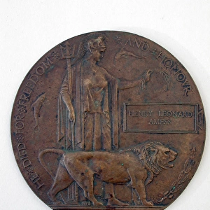 Death Plaque of Corporal Henry Leonard Amess