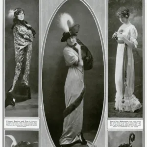 Debutante women modelling the lastest fashion 1913