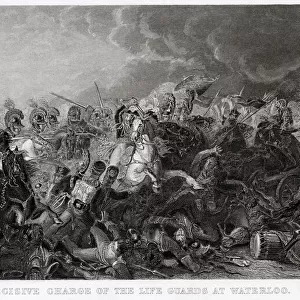 The decisive charge of the Life Guards. Date: 18 June 1815