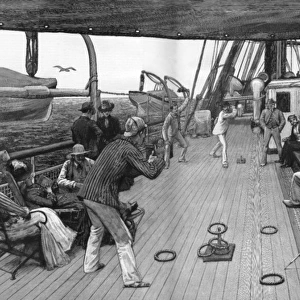 Deck Quoits on board a P. &O. Steamer, 1890