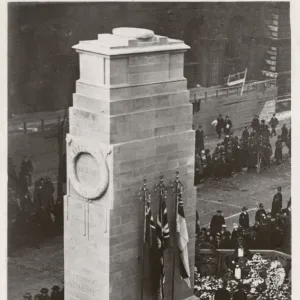 The dedication of the Cenotaph. Whitehall, London