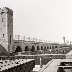 Delta barrage, dam on the river Nile, Egypt, c. 1890 s
