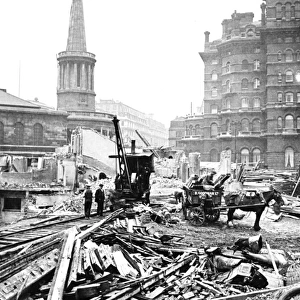 Demolition work in Langham Place, London
