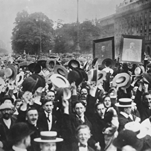 Demonstration in Vienna, Austria, beginning of WW1