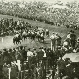 Derby Day at Epsom racecourse, Epsom Downs, Surrey