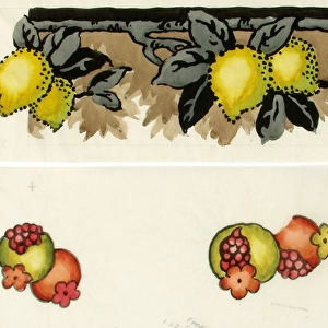 Design for Borders (Wallpaper) with fruit