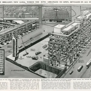 Design for the new Headquarters of the London Fire Brigade