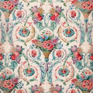 Design for Printed Textile in blue and pink Design for Printed Textile in blue and pink