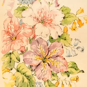 Design for Printed Textile with flowers Design for Printed Textile with flowers