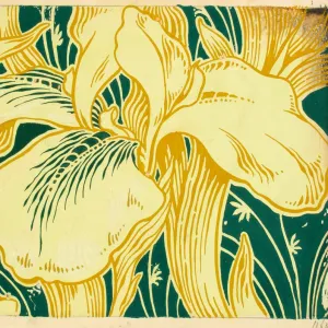 Design for Printed Textile with lilies