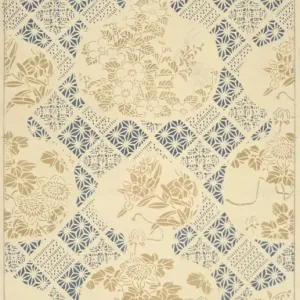 Design for Textile in blue and beige Design for Textile in blue and beige